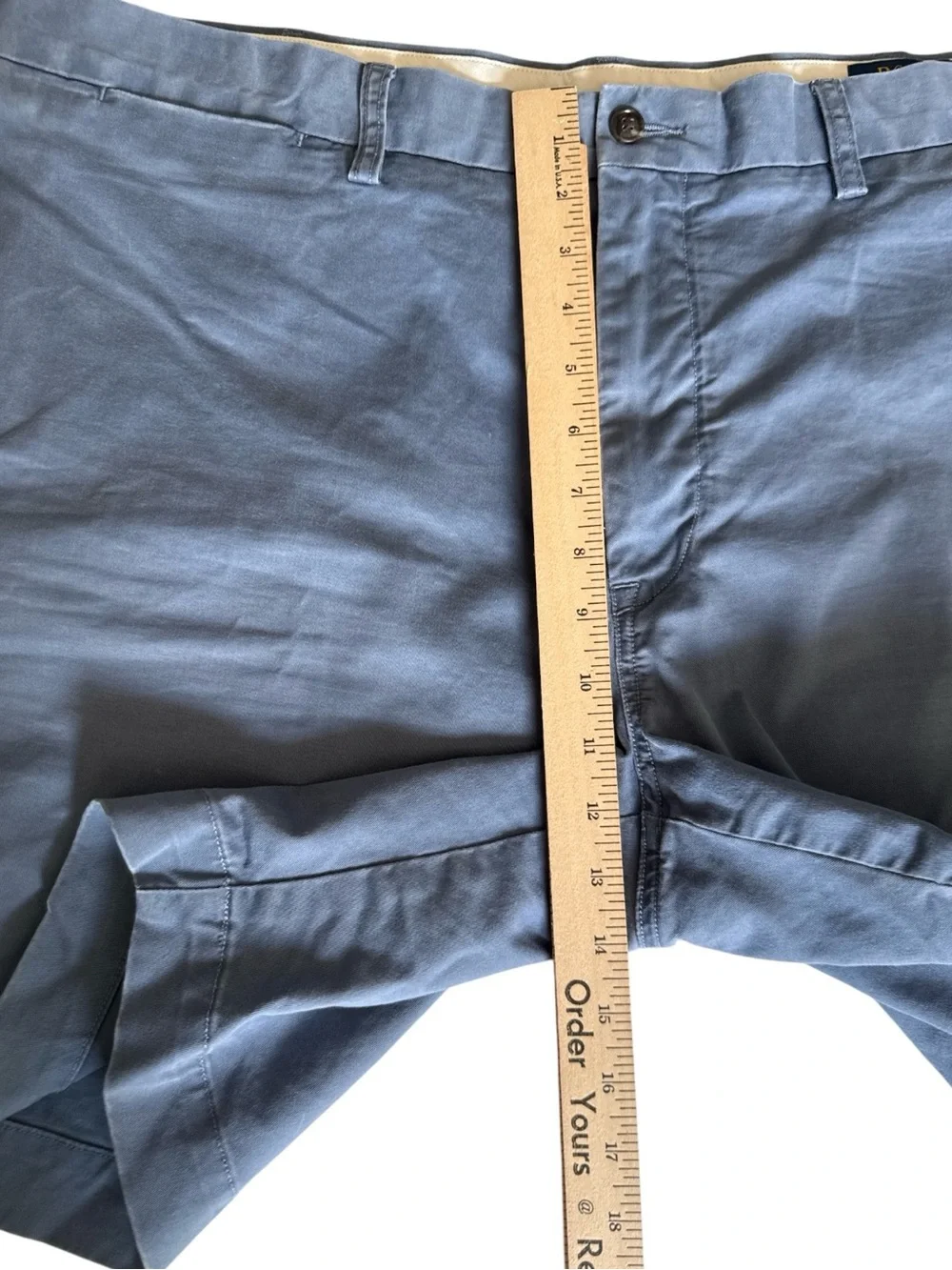 Polo Ralph Lauren Shorts Mens 42  Navy Blue Chino Stretch Classic Fit 7 In
